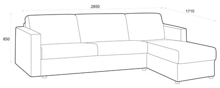 mySOFABED Saga 160 med schäslong